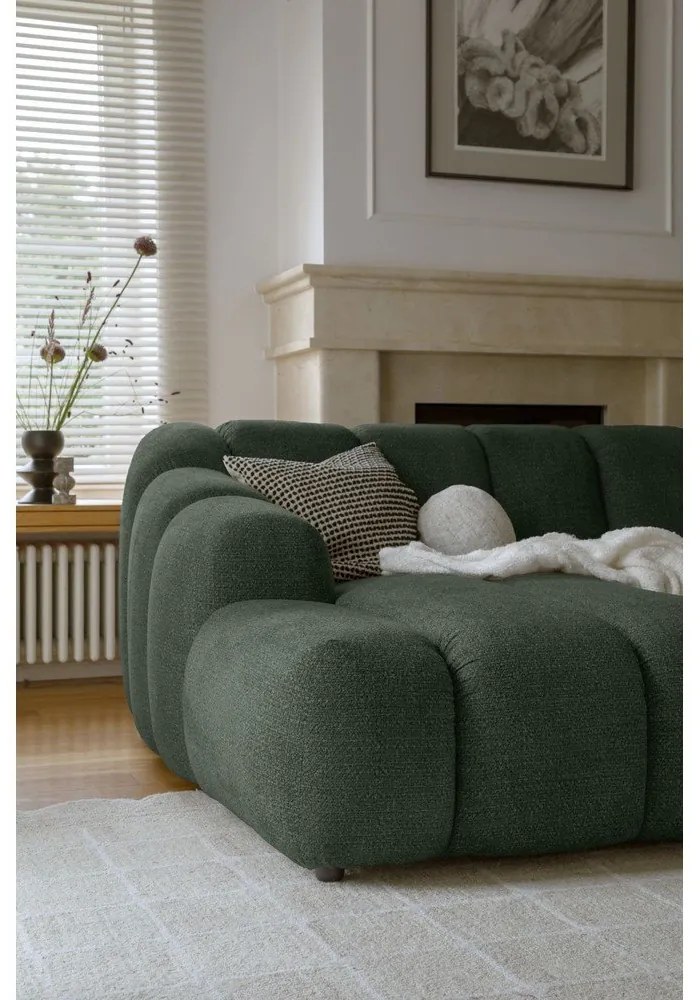 Sötétzöld sarokkanapé (bal oldali-heverő résszel) Shell – Miuform