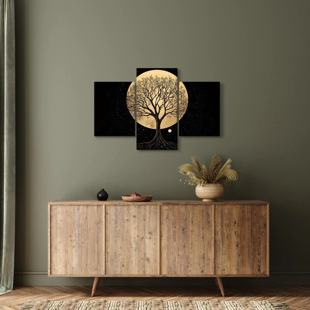 Kép – Fa arany teliholdban I. (90x60 cm)