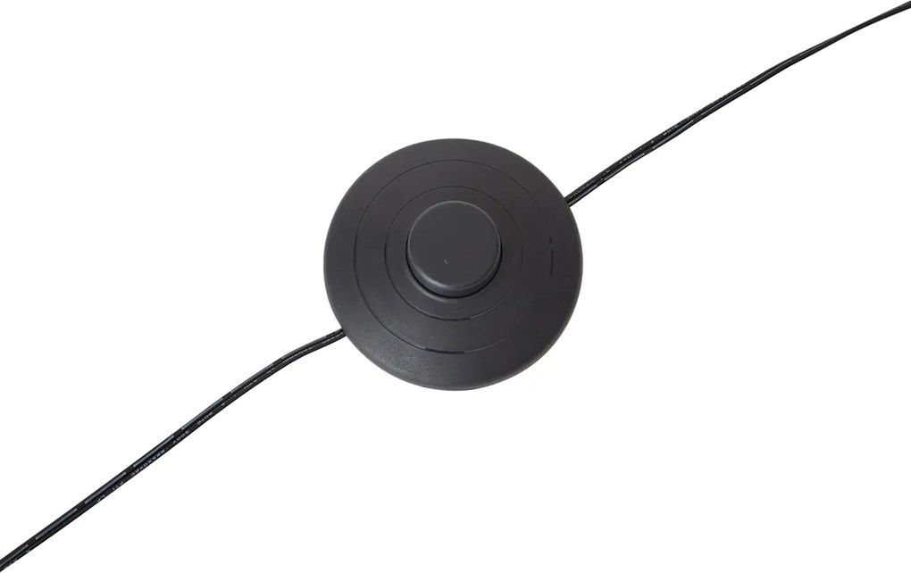 Design íves állólámpa fekete, LED-del, 3 lépésben dimmelhető - Anello