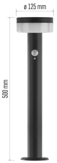 LED napelemes lámpa szenzorral LED/2W/3,7V 1200 mAh IP44 50 cm