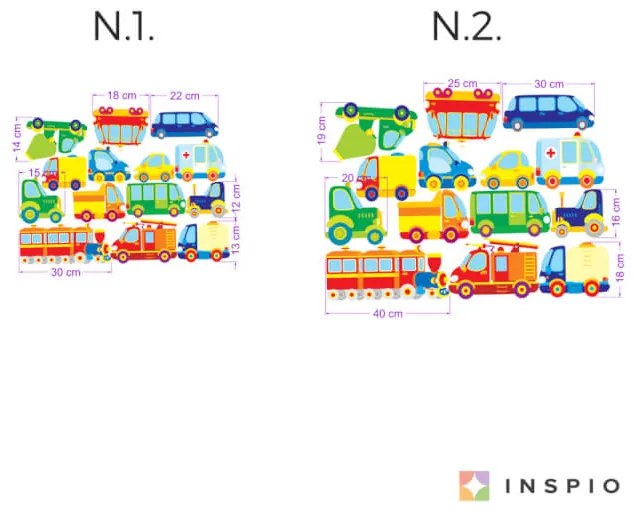INSPIO Autocskák - Falmatrica gyereknek