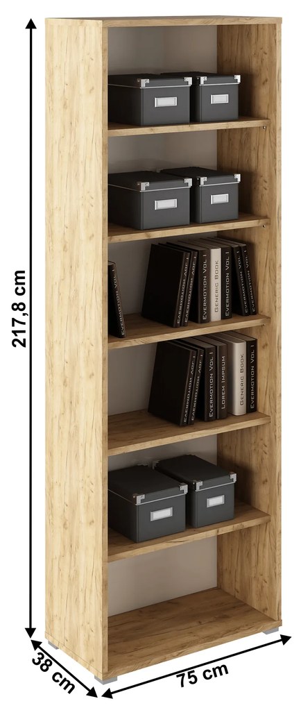 Regál Rumia 01 (artisan tölgy + fehér). 1064668