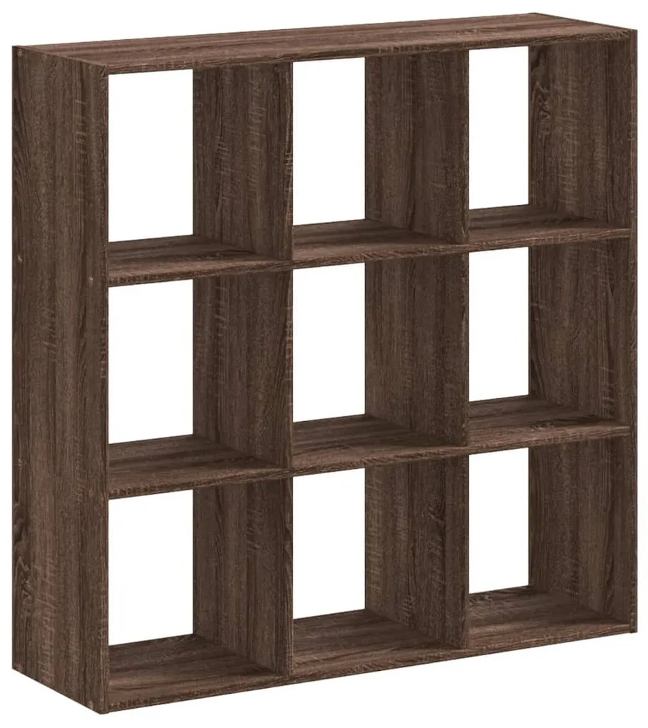 barna tölgy színű szerelt fa könyvespolc 102 x 32 x 102 cm