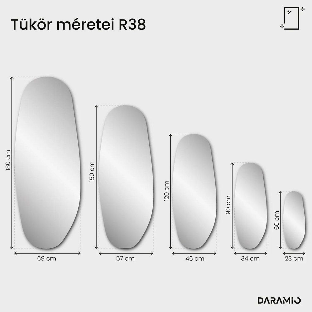Antik hatású, patinázott tükör – Pure Collection R38