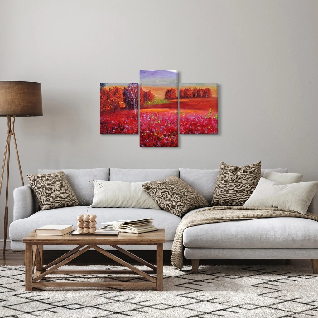 Egy vörös táj képe (90x60 cm)