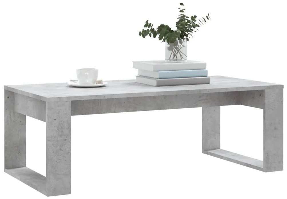 Betonszürke szerelt fa dohányzóasztal 102x50x35 cm
