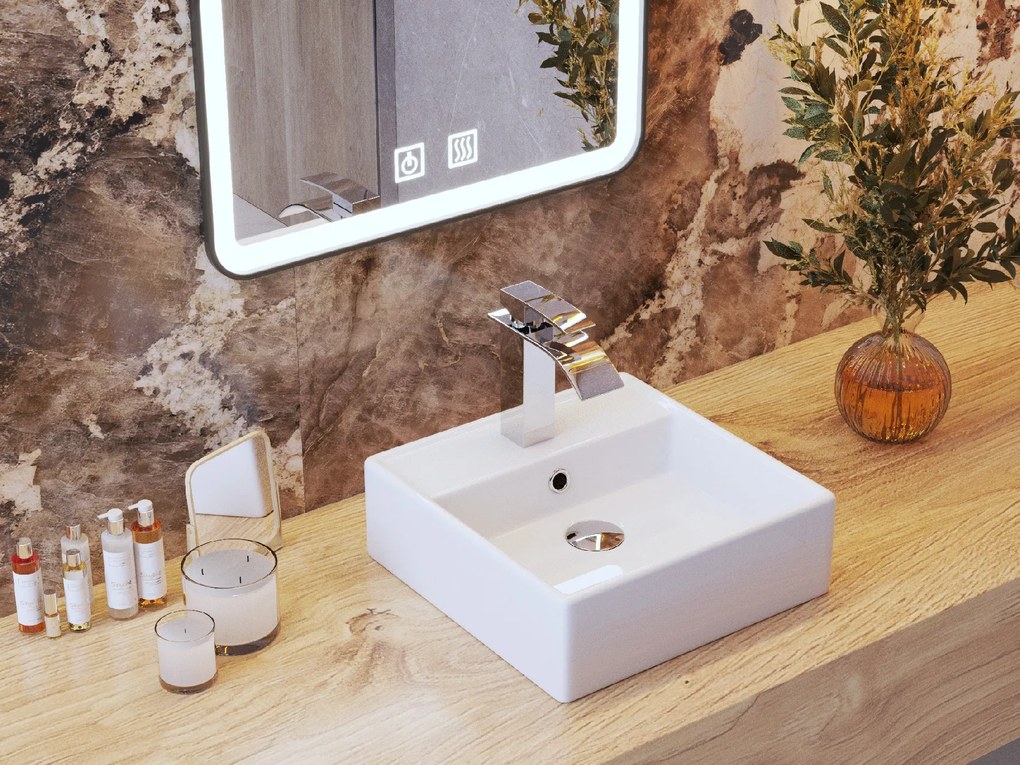 Gamma Biwu, asztali mosdó 380x380x125 mm, fényes fehér, GMA-UC-BIWU