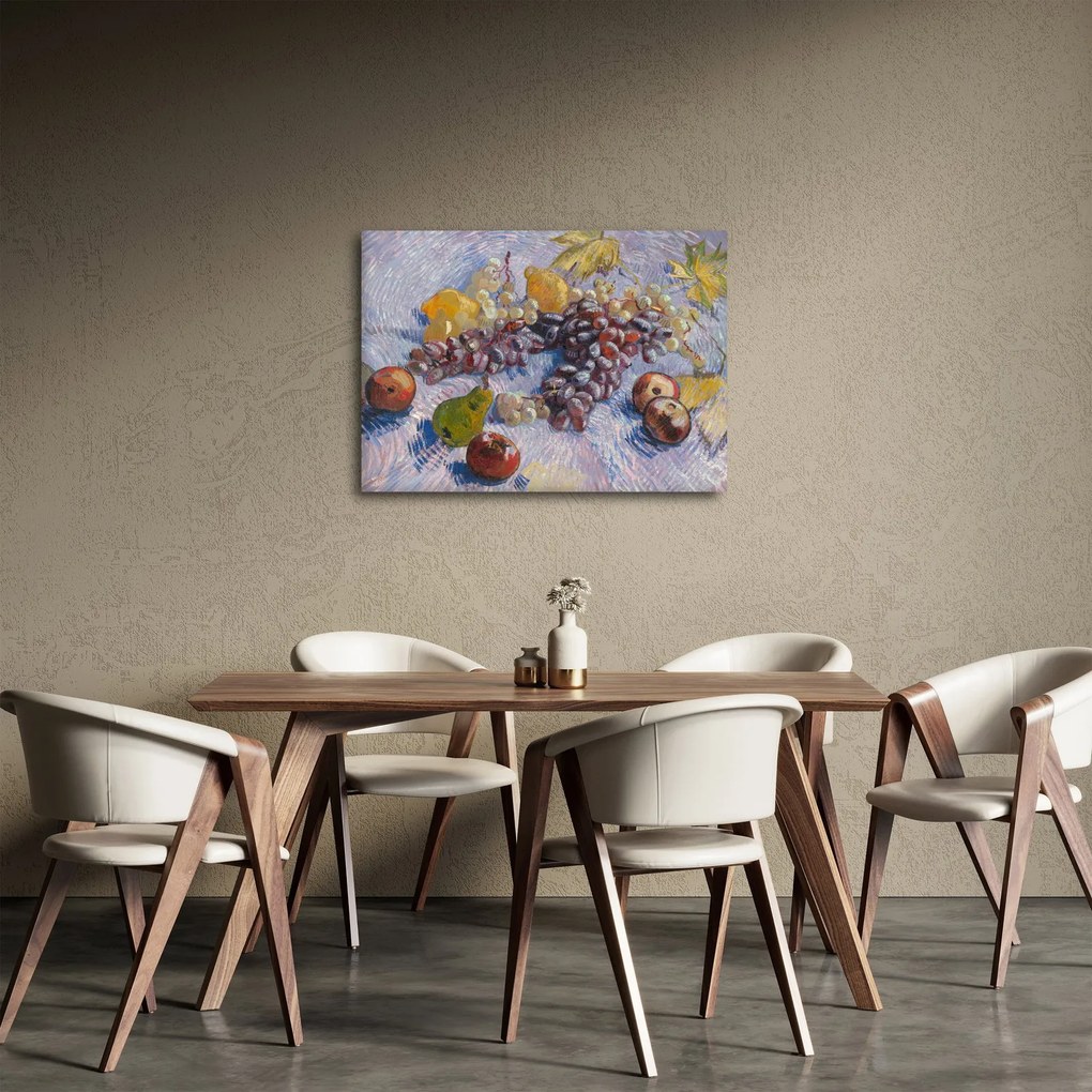 Kép - Vincent van Gogh, Grapes, Lemons, Pears, and Apples, reprodukciók (70x50 cm)