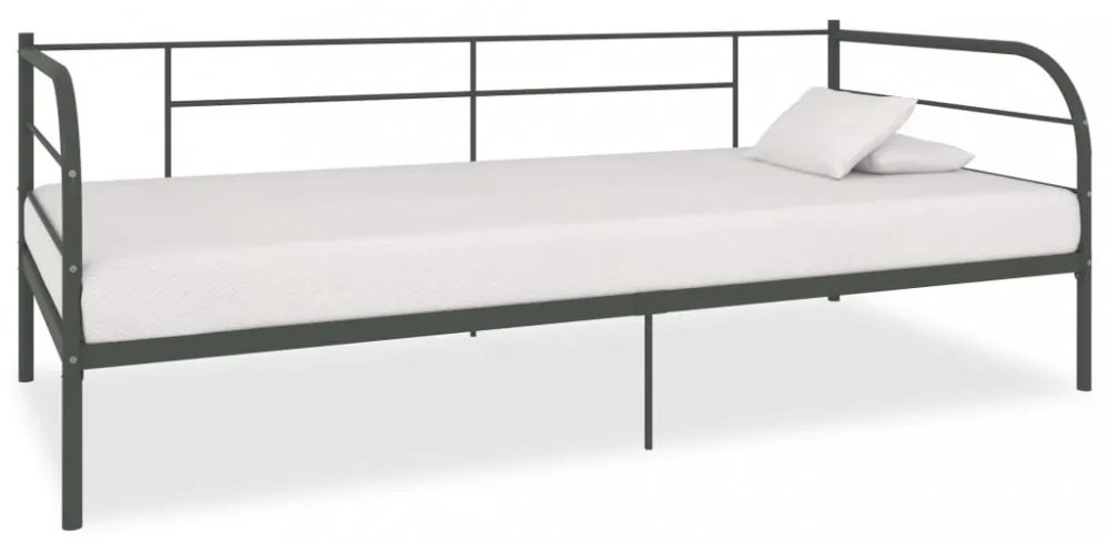 szürke fém kanapéágy-keret 90 x 200 cm