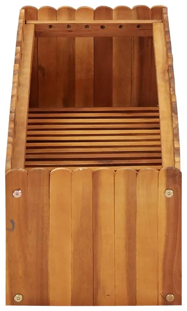 tömör akácfa kerti magaságyás 100 x 30 x 25 cm