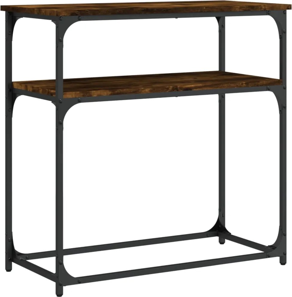 vidaXL füstös tölgy színű szerelt fa tálalóasztal 75x35,5x75 cm