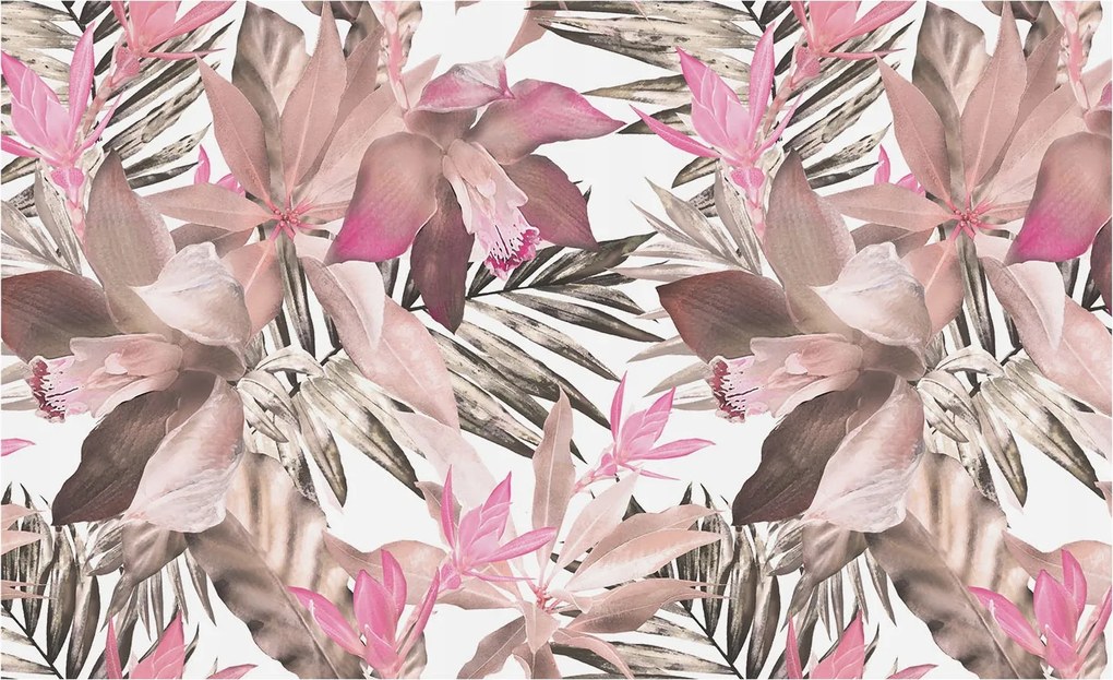 Flizelin Dekoratív fotótapéta Hálószobába Egzotikus virágok 416x254