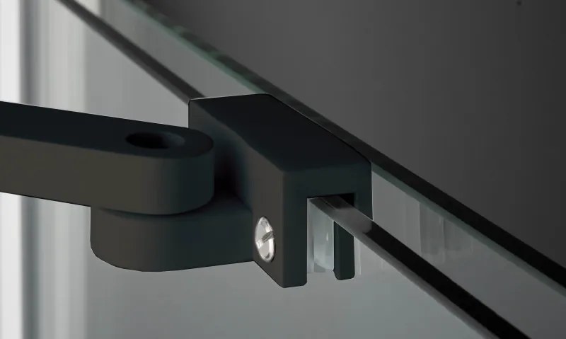 Prizma csúsztatható walk-in zuhanyfal_140x195, fekete