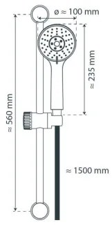 Schütte 64830 - NAPOLI zuhanyszett, fényes króm