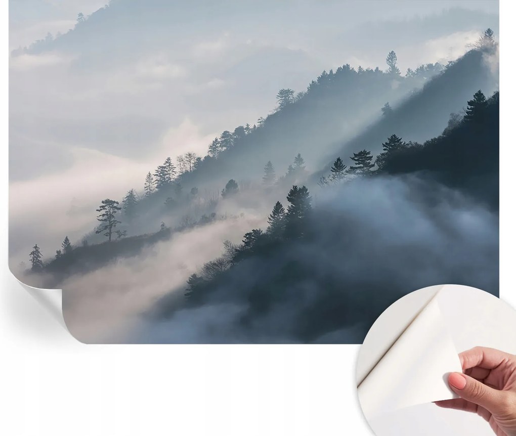 Modern öntapadós fotótapéta Mosható Ködös tájkép 312x219 cm