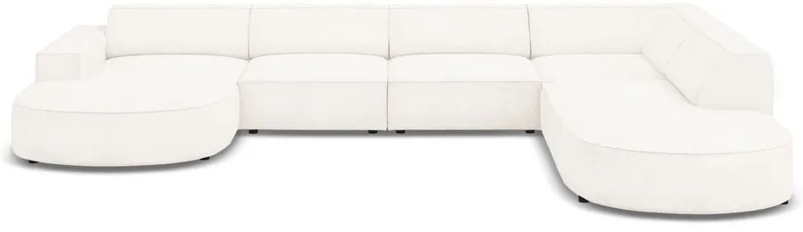 Bézs buklé szövet sarokkanapé (jobb oldali) Jodie – Micadoni Home