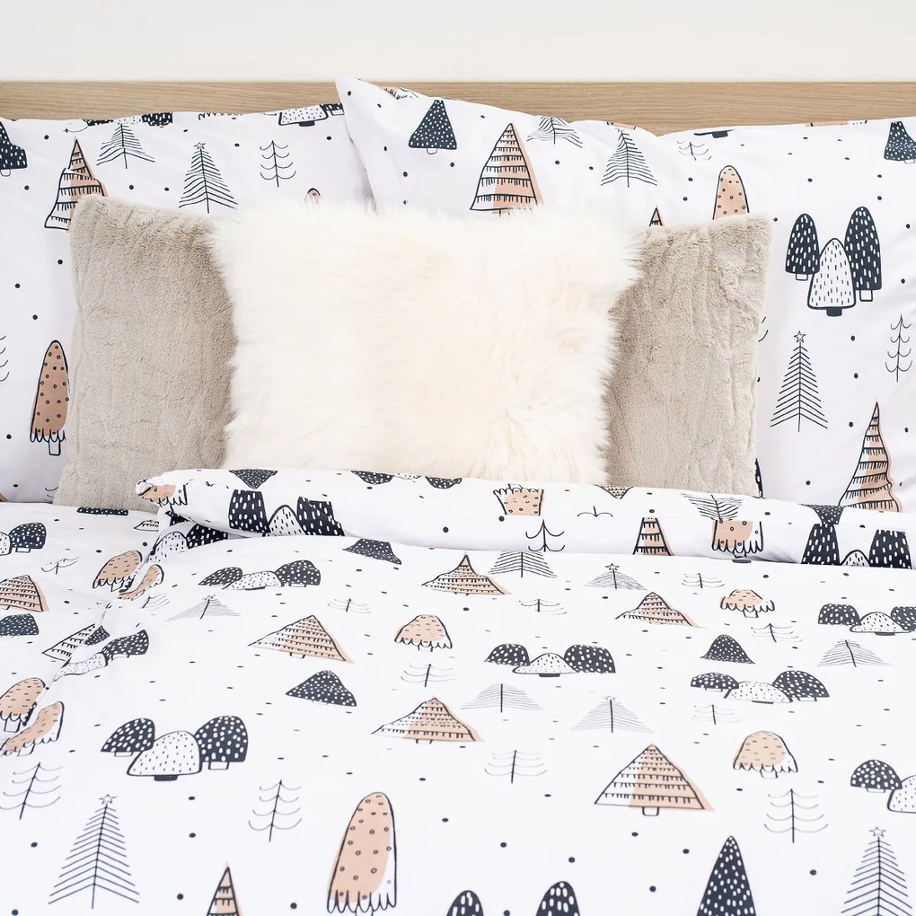 4Home Pamut ágynemű Frugal Winterland, 220 x 200cm, 2 db 70 x 90 cm, 220 x 220 cm, 2 db 70 x 90 cm