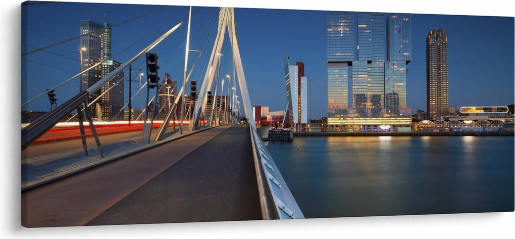Kép - Alkonyat Rotterdamban, Hollandia (120x50 cm)