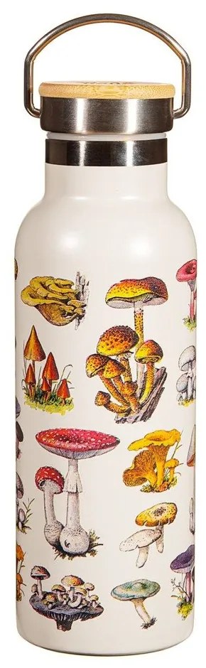 Krémszínű rozsdamentes acél gyerek ivópalack 500 ml Vintage Mushroom - Sass &amp; Belle