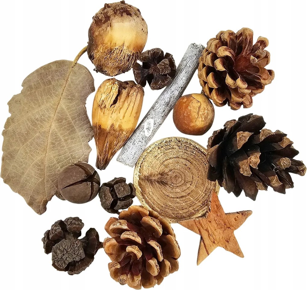 Természetes Toboz Dekorációk levelek mix karácsonyi dísz