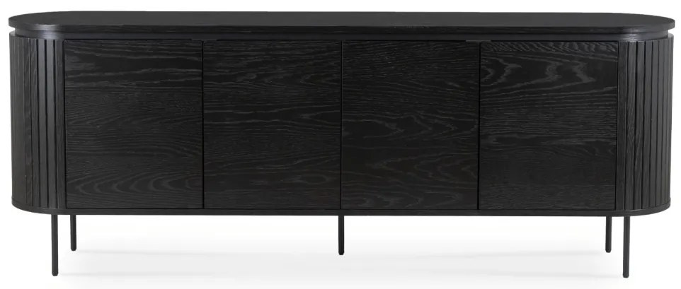 Ovális Komód Fekete Színben. BECK ELITE 200 cm.