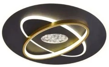 LED Dimmelhető mennyezeti lámpa LED/80W/230V fekete + távirányítás