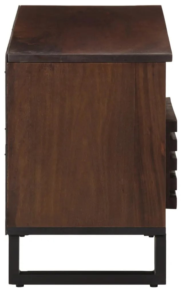 barna tömör mangófa TV-szekrény 100 x 34 x 46 cm