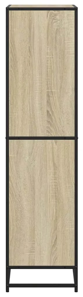 sonoma tölgy színű szerelt fa könyvszekrény 60 x 35 x 139 cm