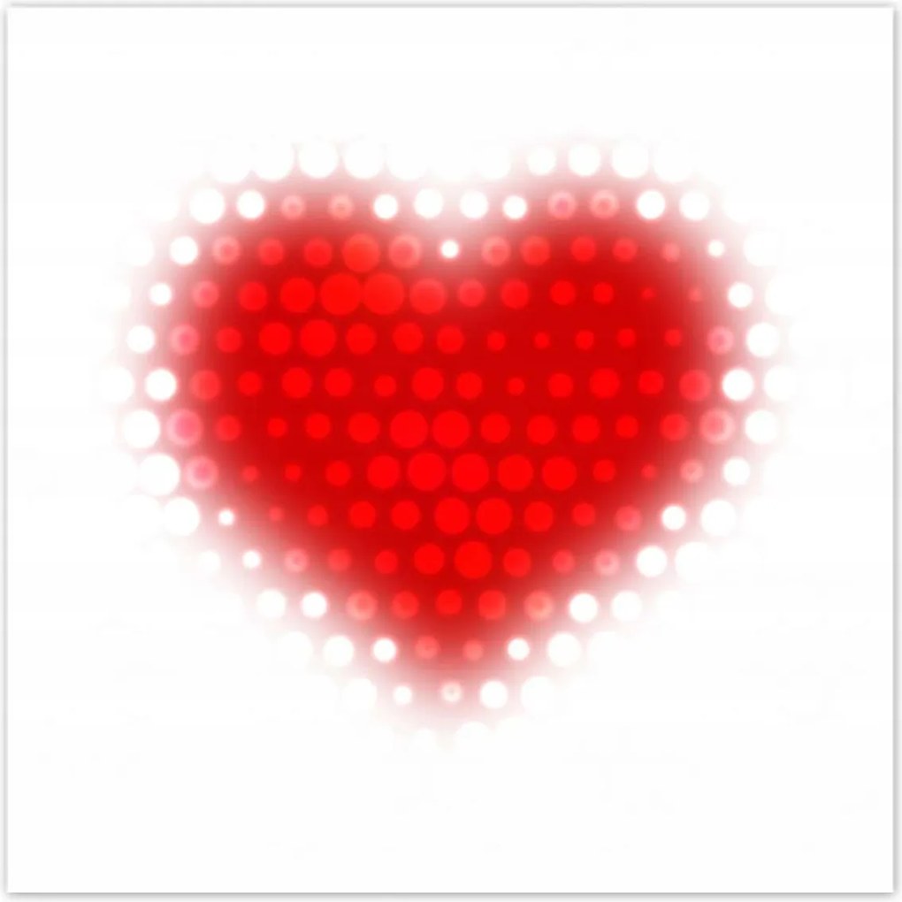 Poszterek 100x100 Piros szív