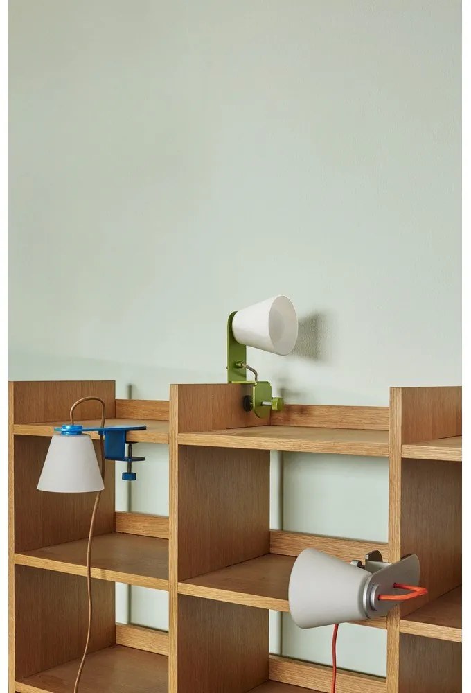 Kék asztali lámpa üveg búrával (magasság 23 cm) Lure – Hübsch