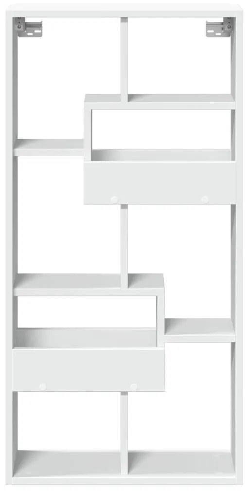 fehér szerelt fa faliszekrény 50 x 15 x 100 cm