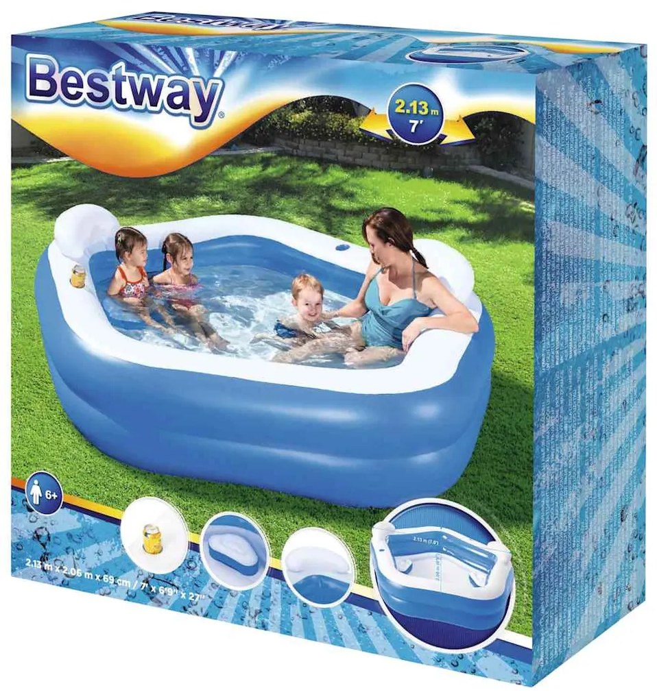 Bestway Family Fun társalgómedence 213 x 206 x 69 cm