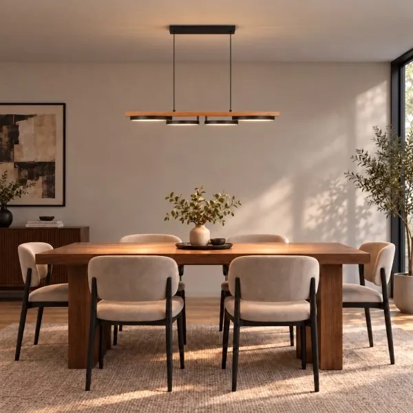 BRILAGI - PLANK kábelen függesztett LED csillár LED/35W/230V 4000K 30x100 cm fa