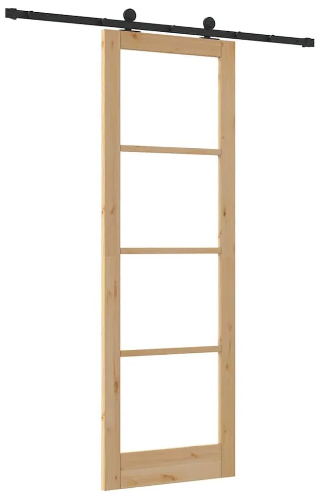 Csúszóajtó ORKDAL Barna 78 x 232 cm Fa és fém