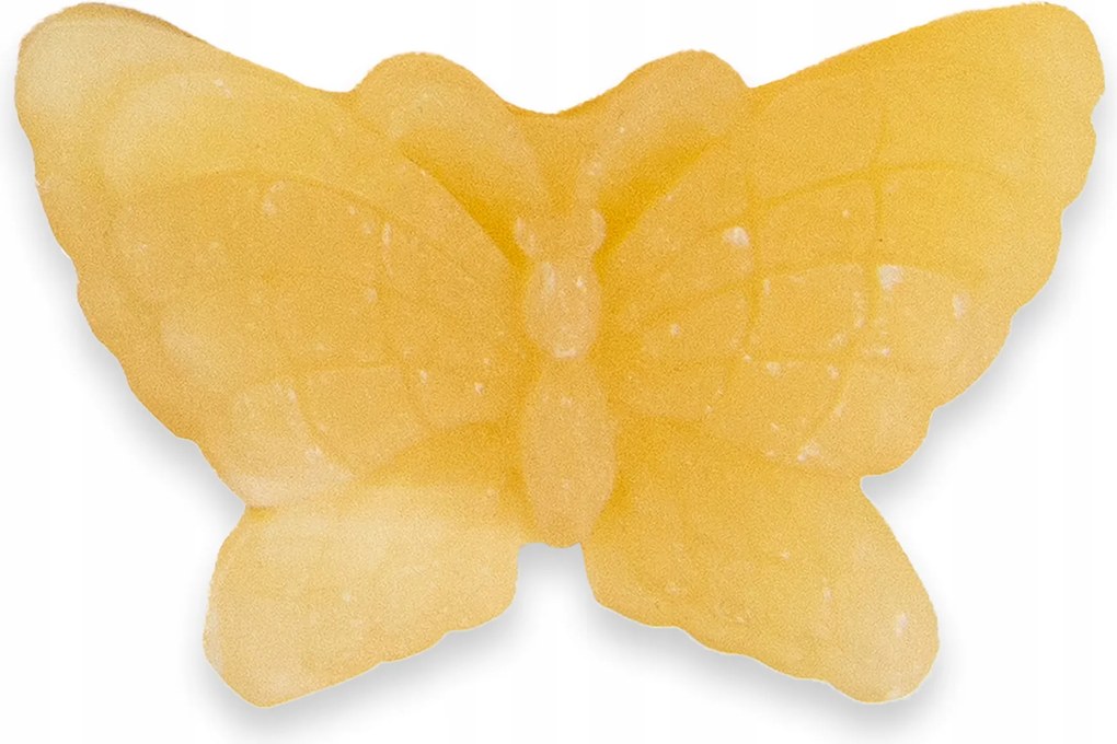 Pillangó figura természetes kő faragott dekoráció ajándék sárga