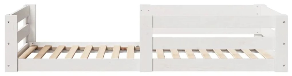 ágykeret matrac nélkül fehér 80x160 cm tömör fa fenyőfa