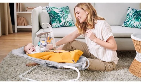 KINDERKRAFT - Baba vibrációs ringató dallammal FELIO 2 sárga