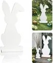 Húsvéti Dekoráció Nyuszi XXXL 82 CM Nagy Mdf Nyúl Fehér Lakkozott