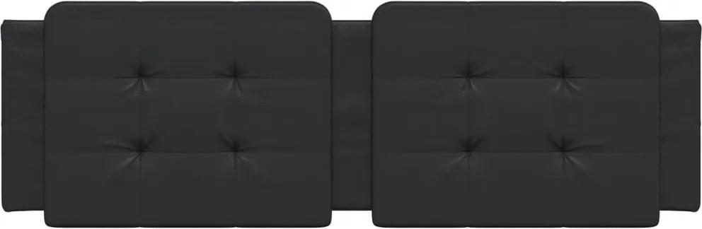 fekete műbőr fejtámla párna Zadar 152 cm