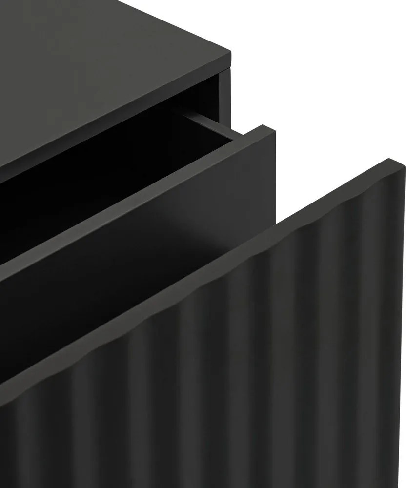 Fekete matt éjjeliszekrény Sierra – Teulat