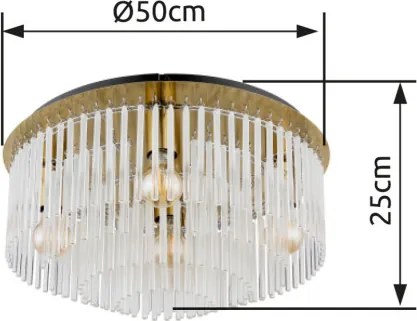 GLOBO 15698D1M GORLEY Glamour Mennyezeti Lámpa IP20