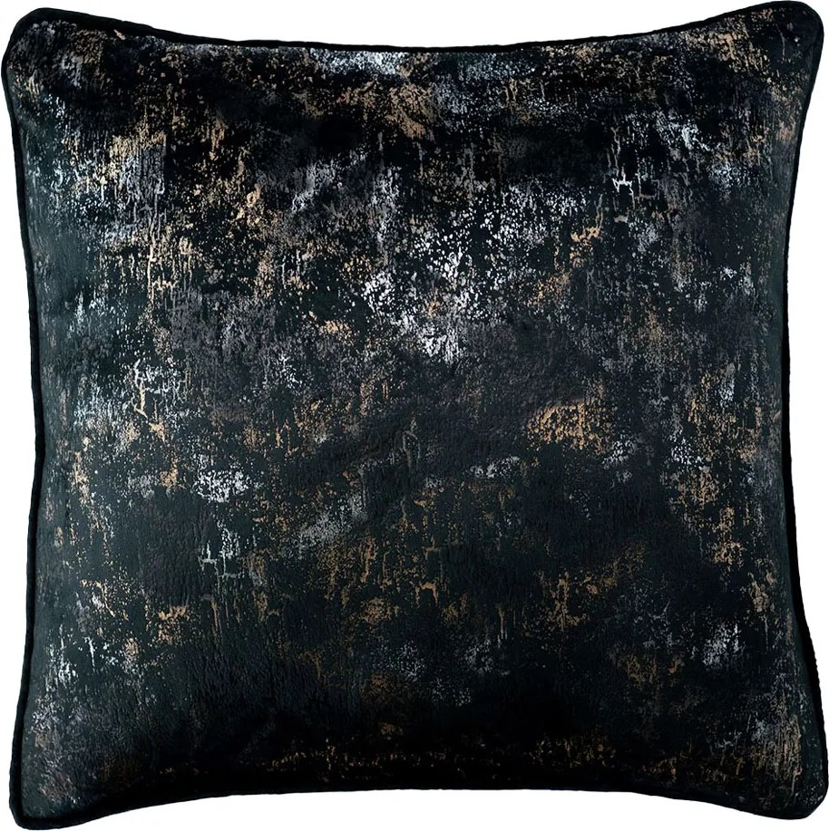 Díszpárnahuzat márvány glamour 40x40 cm Fekete