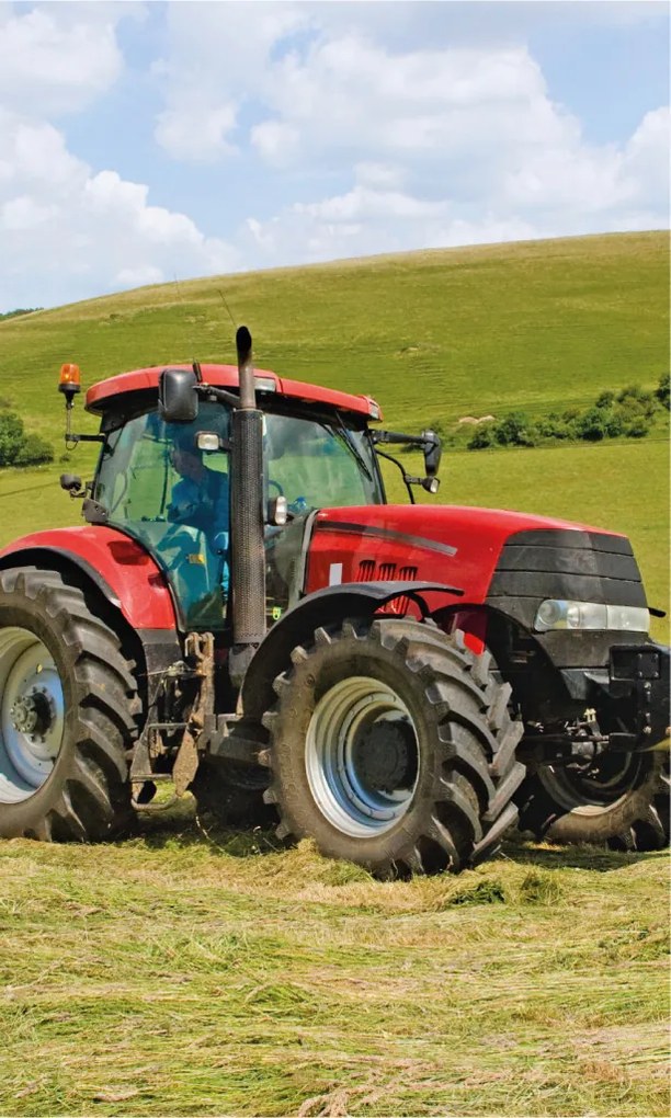 Traktor Red kéztörlő, arctörlő, törölköző 30x50cm