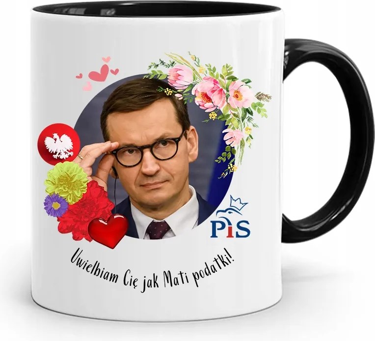 Bögre Fekete Politikusok Miniszterelnök Mateusz Morawiecki