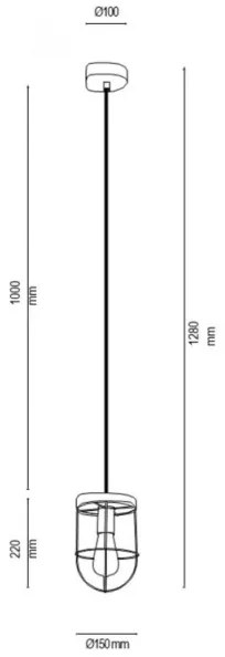 Spot-Light 184159104 - Csillár zsinóron NETUNO 1xE27/60W/230V tölgy