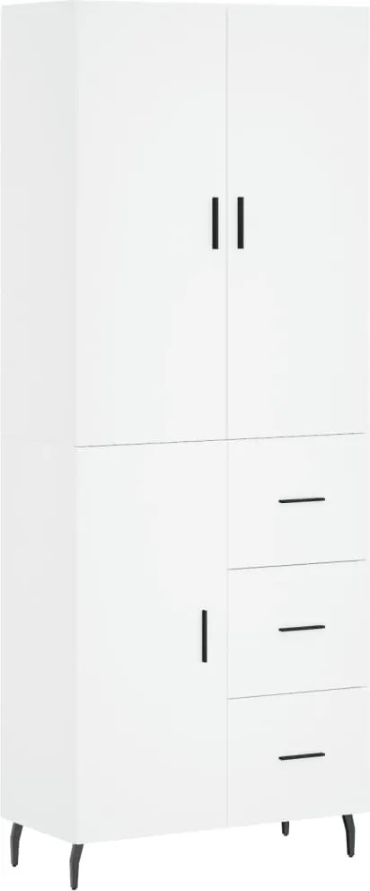 vidaXL fehér szerelt fa magasszekrény 69,5 x 34 x 180 cm