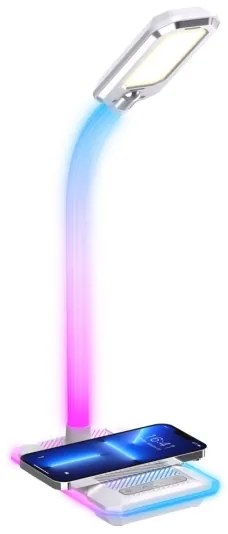 Immax 08988L - LED RGBW Dimmelhető asztali lámpa Qi töltővel 30W/230V fehér