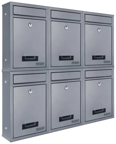 monzana® Postaláda 32x22x9cm - ezüst