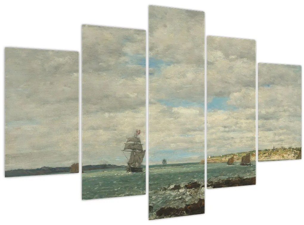 Kép - Eugène Boudin, Coast of Brittany, reprodukciók (150x105 cm)