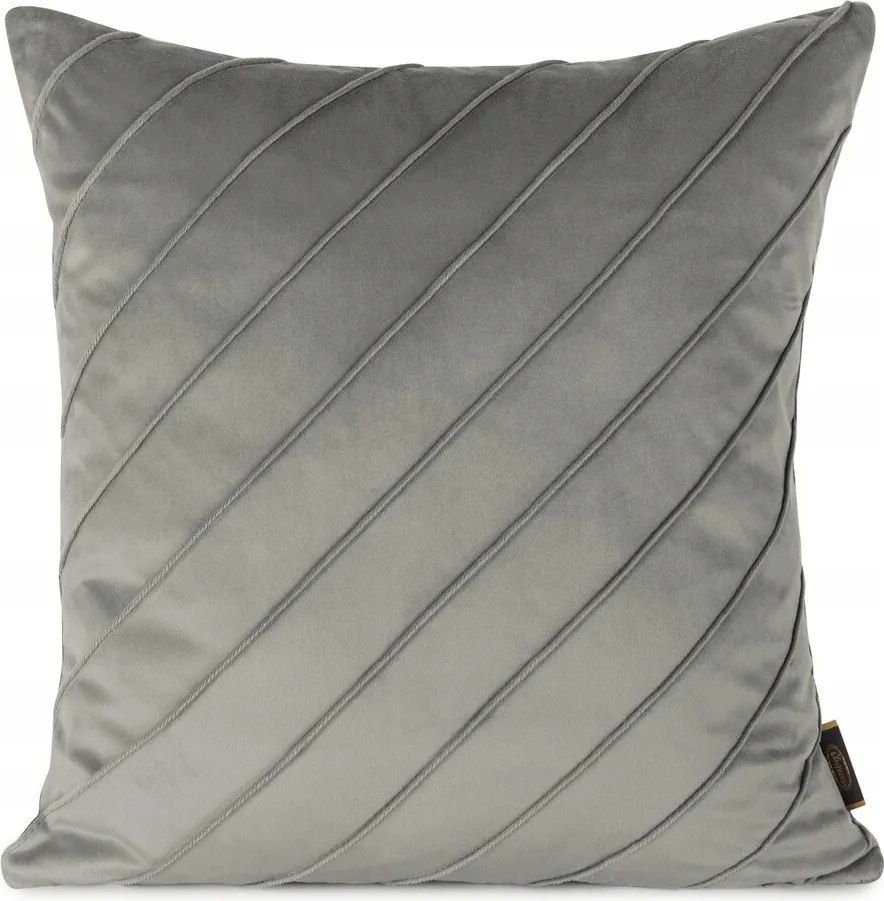 Dekoratív párnahuzat Nala 45x45 Eurofirany ezüst, varrásokkal